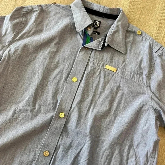Mens Cavi Blue Button Up Shirt - XL - Picture 2 of 7